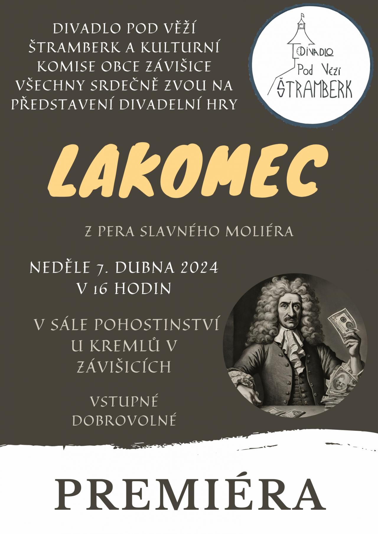 Divadelní představení - Lakomec 7.4.