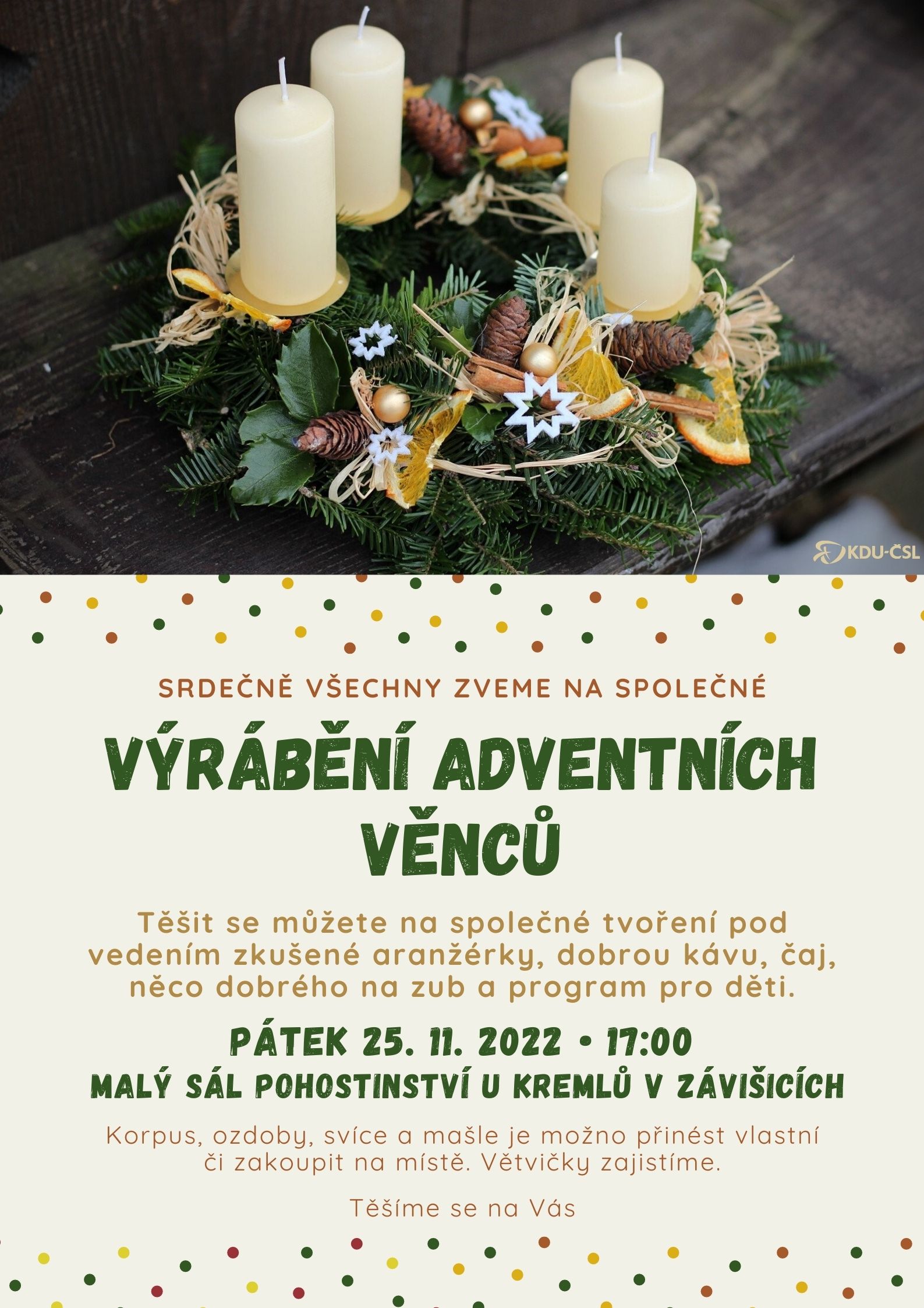 Vyrábění adventních věnců