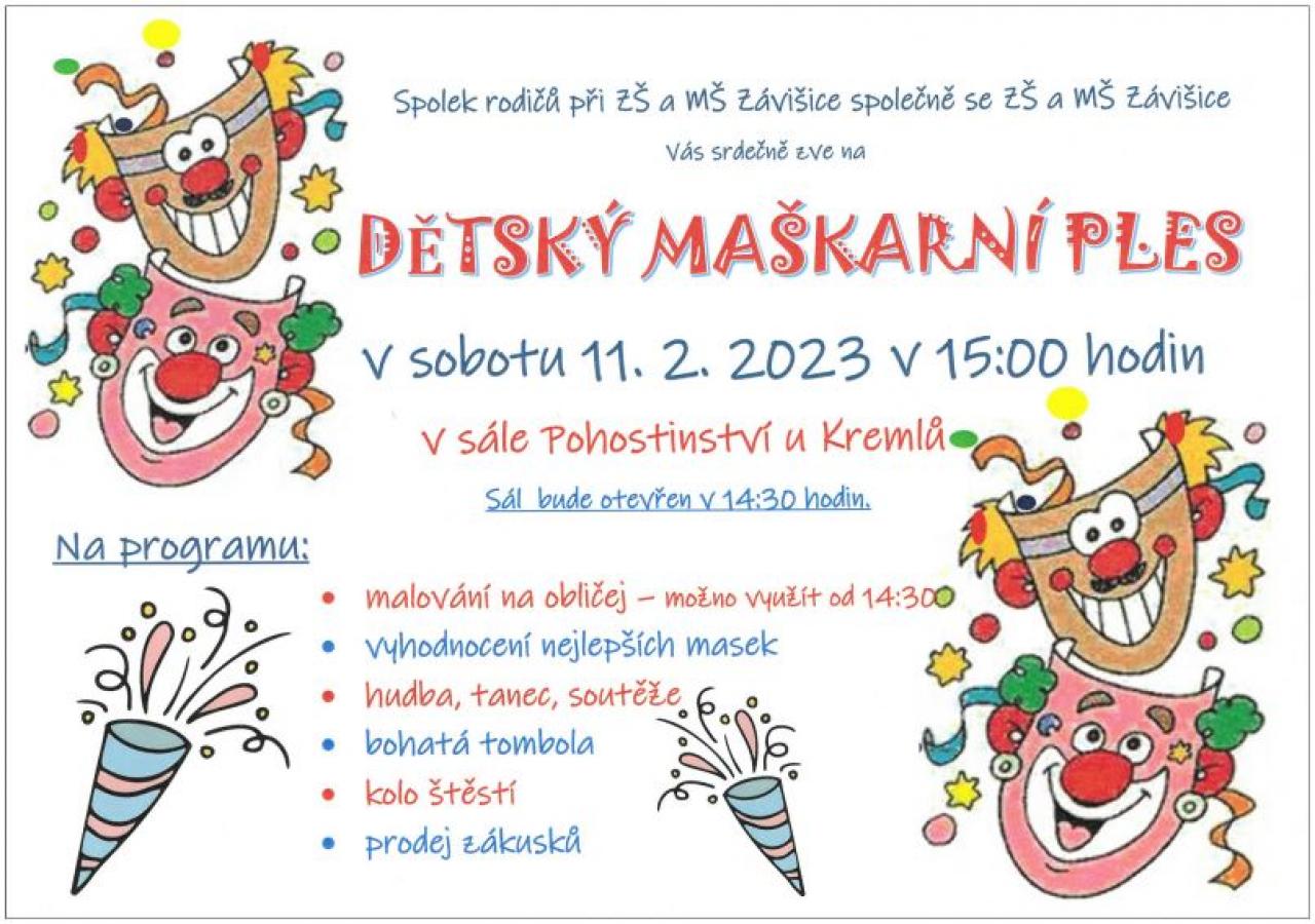 Dětský maškarní ples 2023