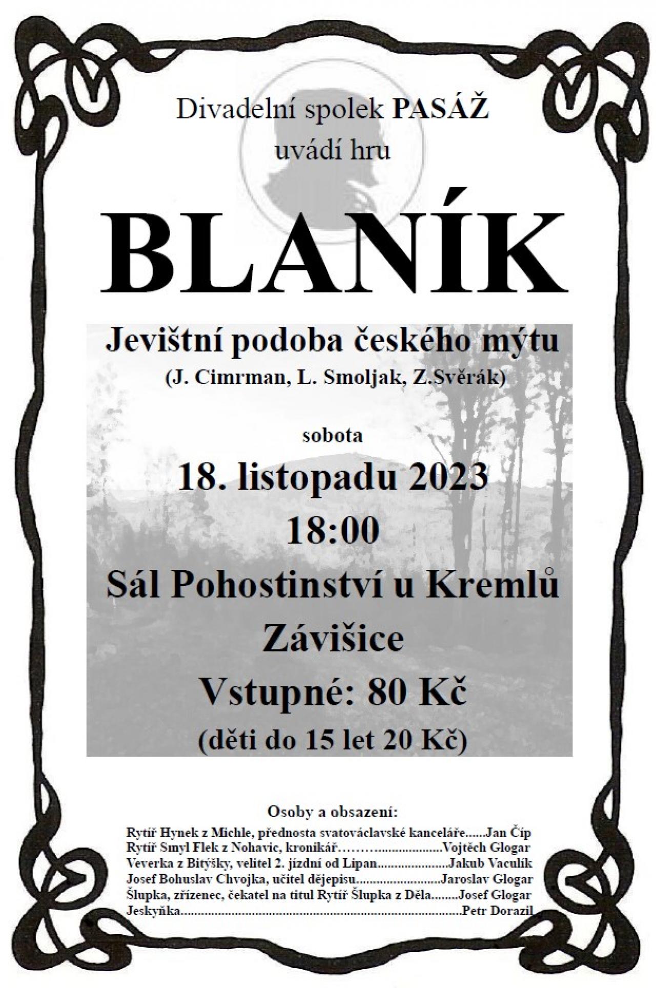 Divadelní představení - Blaník 18.11.
