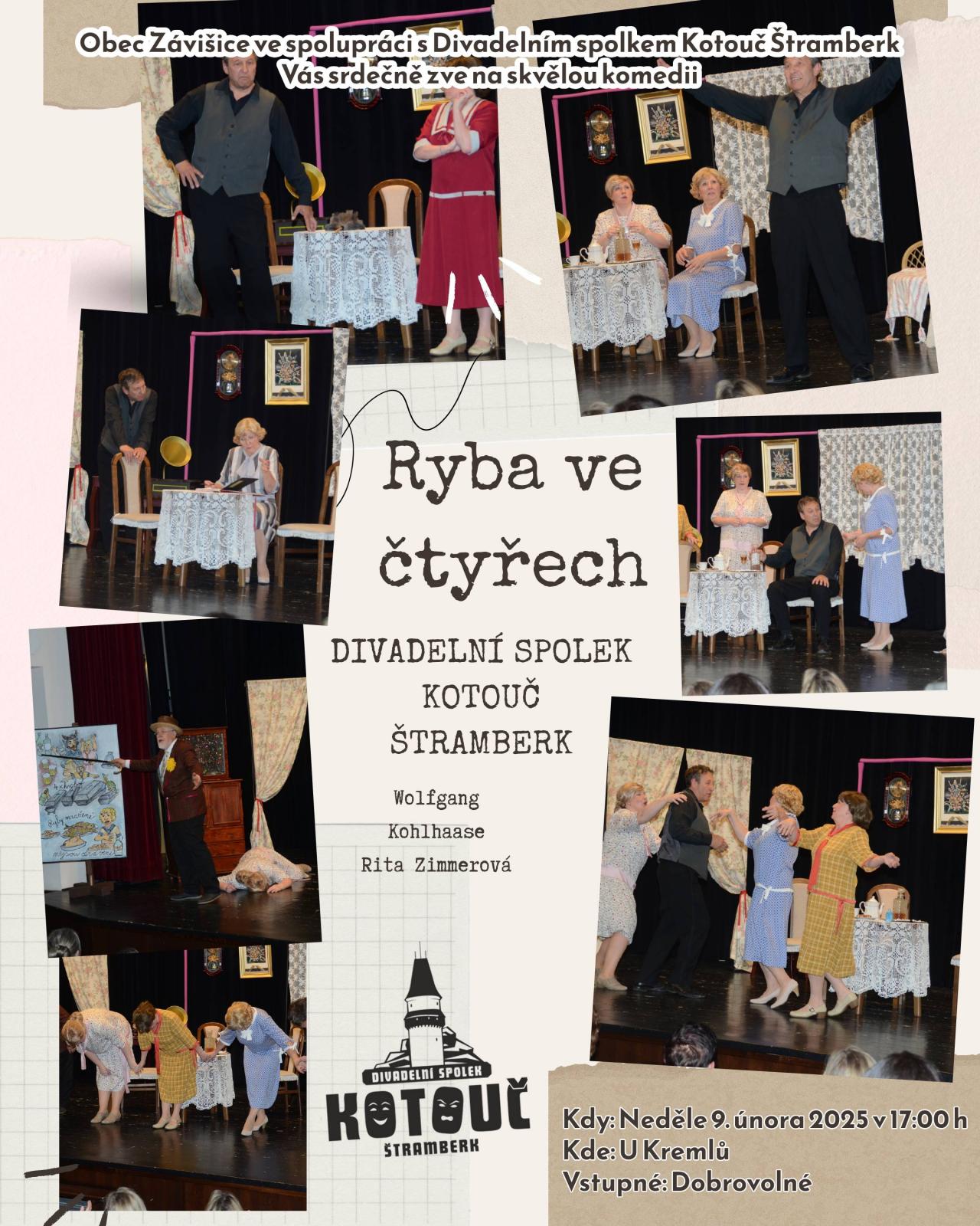Divadelní představení Ryba ve čtyřech 9.2. Divadelní představení Ryba ve čtyřech 9.2.