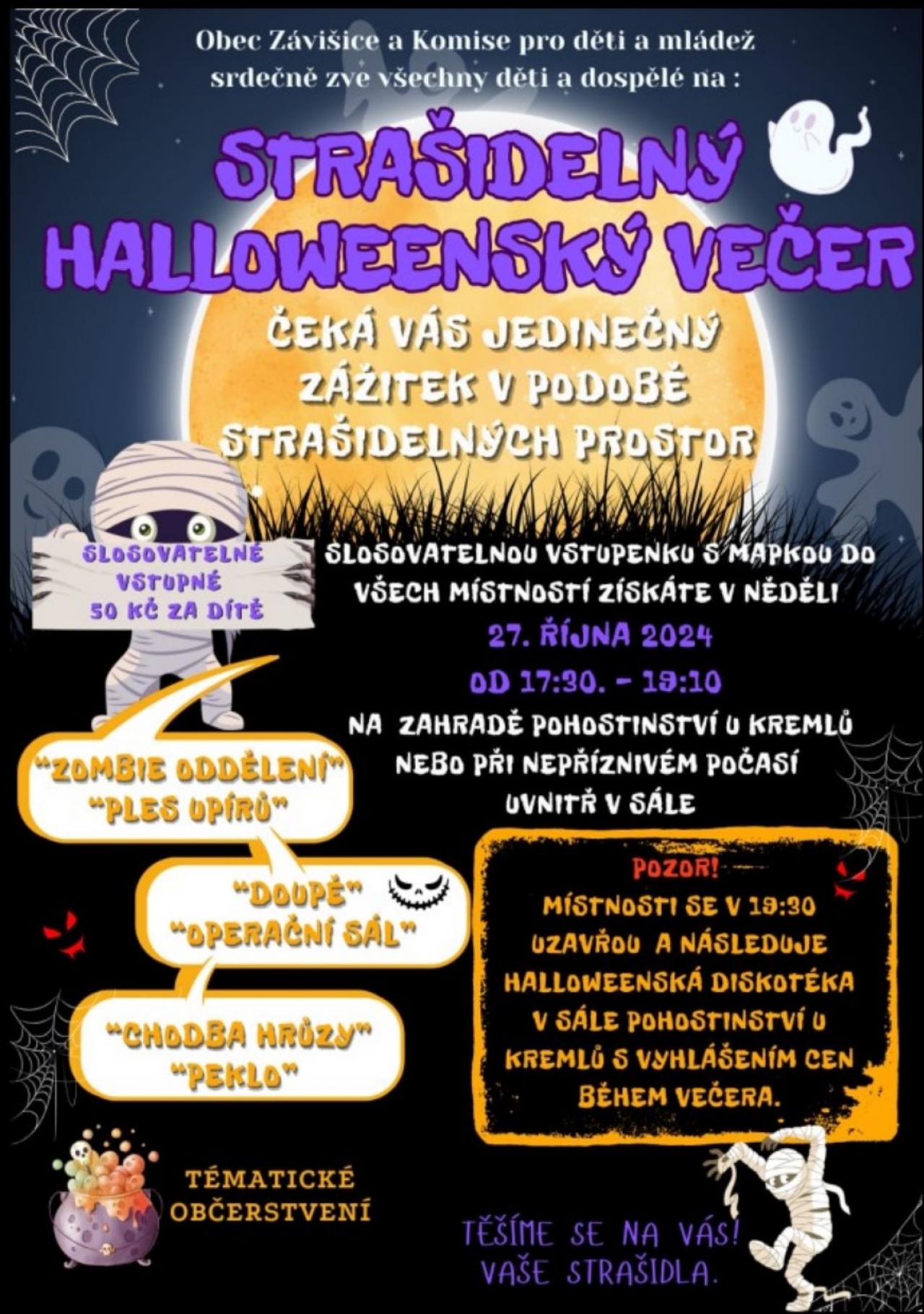 Strašidelný halloweenský večer 27.10. Strašidelný halloweenský večer 27.10.